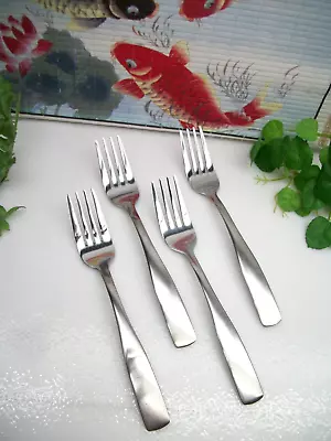 4   Cambridge Silversmiths   MADISON   Stainless Steel  Salad Or Dessert Forks • $21.98