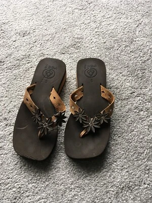 £12.99 • Buy New Ladies Reef Wedge Thong Sandal Flip-flops Size Us 5 Uk 3