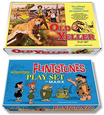 Marx  Old Yeller  Play Set Box OR  Flintstones Miniature  Play Set Box • $79.99