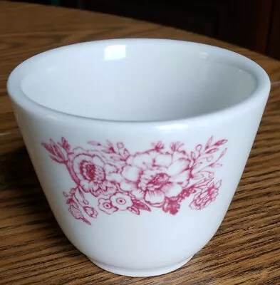 Homer Laughlin Vintage Restaurant Ware Egg Cup Custard Cup Red Floral • $9.99