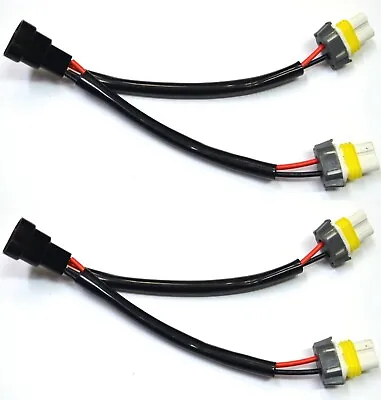 Splitter Wire Ceramic 9006 HB4 Two Harness Head Light Low Beam Connector Socket • $13.95