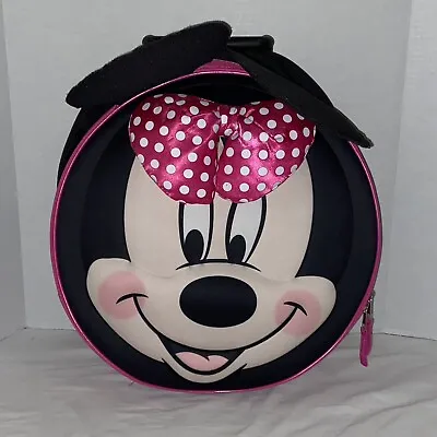 Disney Minnie Mouse 14  Kids' Rolling Backpack Bag Pink Black Softside • $34.99