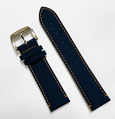 MIDO Ocean Star M026430A Blue / Orange Synthetic 22mm Watch Band Strap W/ Buckle • $98