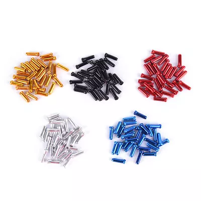 50PCS Bicycle Brake Cable Caps Bike Derailleur Shift Cable Wire End Tips Crimps • $3.29