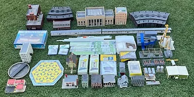 Huge Model Train Layout Buildings Town Scenery Hard Plastic HO N Scale - One Lot • $62