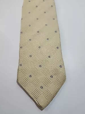  Pal Zileri Pure SILK Tie Geometric Pale Yellow Pastel Gray  Spring Summer  • $14.99