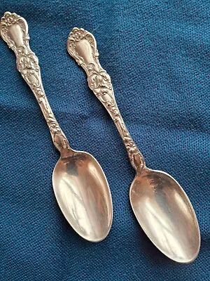 Lot Of 2 Wallace Silverplate Floral Pattern 1902 Teaspoons 6   Ornate Ships FREE • $19.99