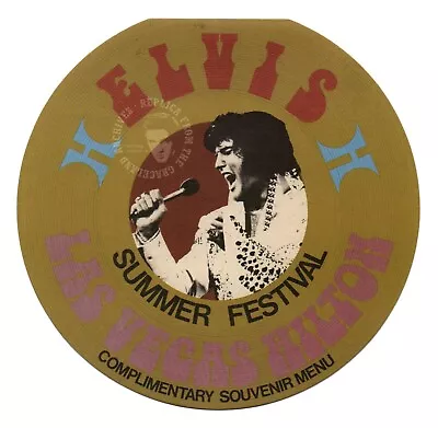 Elvis Presley - Reproduction - Las Vegas Hilton Souvenir Menu • $12.44