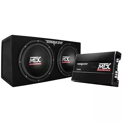 MTX 12  1200W Dual Loaded Car Subwoofer Audio W/ Sub Box & Amplifier (Open Box) • $265.99