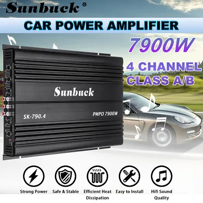 7900W 4 Channel Amp Car Amplifier Stereo Audio Speaker Car Stereo Amplifier DE • $53.85