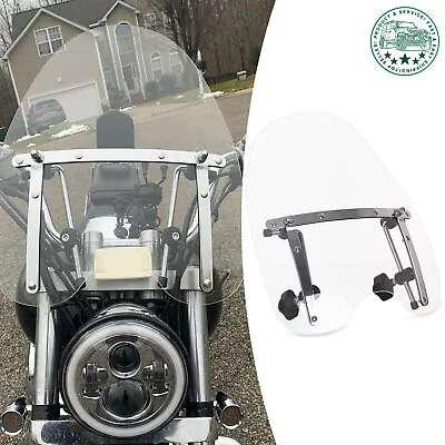 Clear Motorcycle Windshield Windscreen For Harley Honda Magna Shadow 18x16 • $46