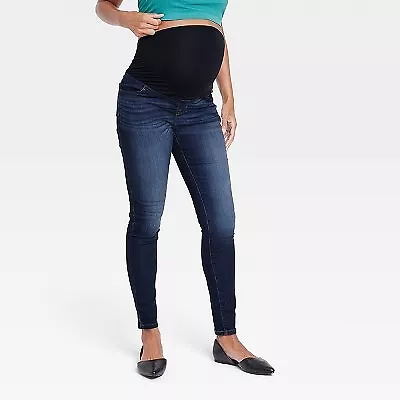 Over Belly Skinny Maternity Pants - Isabel Maternity By Ingrid & Isabel Dark • $15.99