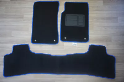 Car Floor Mats Custom Made Front & Rear W/Blue Edging For Holden Commodore VE • $99