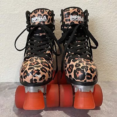 Impala Quad Women's Sidewalk Roller Skates Size 7 - Leopard Animal Print • $40