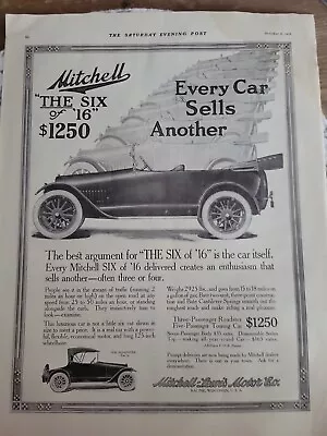 1925 Mitchell Lewis Motors Company Racine WI Wisconsin Six Roadster Car Ad • $14.99