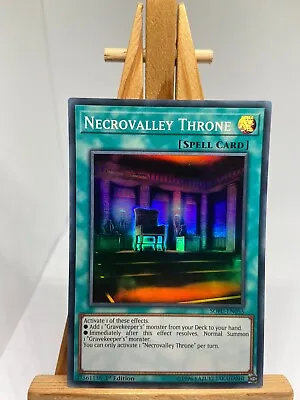 Necrovalley Throne - Super Rare 1st Edition SOFU-EN055 - LP - YuGiOh • £1.20