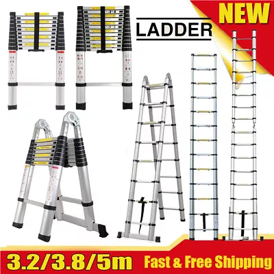 10-20FT Tall Telescopic Ladder Extendable Step Ladder Folding Extension Ladders • $64.80