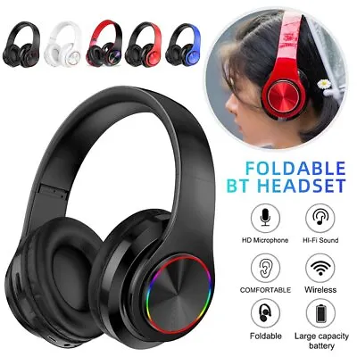 $26.59 • Buy Wireless Stereo Headphones Gaming Bluetooth 5.0 TV PC Headset Noise Cancelling