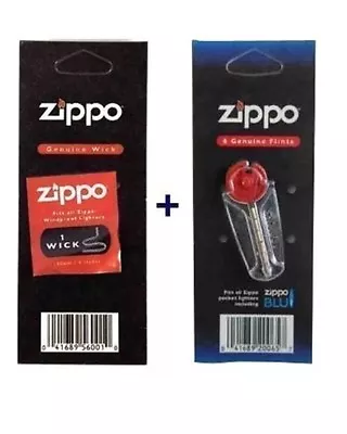 Zippo Lighter Flints And Wicks Set Genuine Original Brand New Quick Desp Uk Sell • £3.49