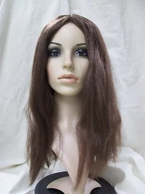 Brown Parted Wig Shaggy Woodstock Hippie 60s 70s Rocker Unisex Jesus Mary Janis • $12.95