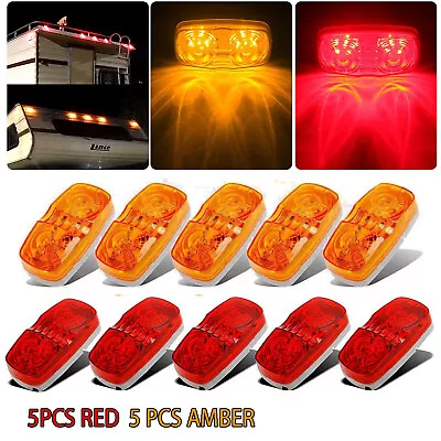 10 Red/Amber LED Side Marker Lights Clearance Lamp For Trailer RV Truck Lorry 4  • $21.96