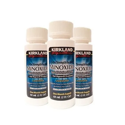 Kirkland Minoxidil 5% Extra Strength Men Hair Regrowth Solution 90 Days Supply • $17.49