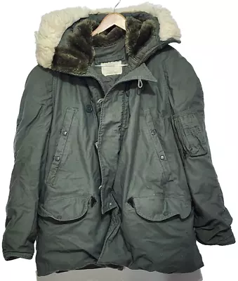 Military Issue Parka Jacket Extreme Cold Weather Survival Gear N-3B ~ Large • $109.99