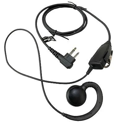 C Shape Ear Hook C Style Earpiece Headset PTT Mic For Motorola 2 Way Radio 2 Pin • $12.95