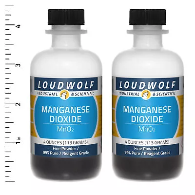 Manganese Dioxide 8 Oz Total (2 Bottles) Reagent Grade Fine Powder USA SELLER • $17.99