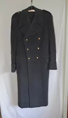 Vintage Hector Powe Tailormade RAF Officers Great Coat Dated 1954 Named Officer • £280