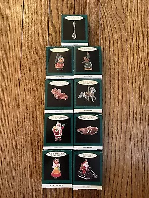 Lot Of 9 Hallmark Keepsake Miniature Christmas Ornaments199419951996 • $19.99