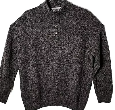 Enzo Mantovani Men M 100% Wool Long Sleeve Pullover 4 Button Pullover Sweater • $47.20