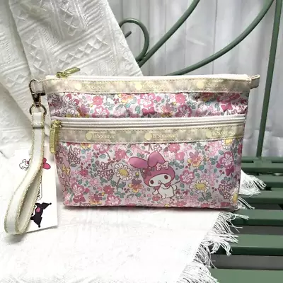 Lesportsac Sanrio My Melody Cute Pink Clutch Pouch Bag Wristlet Purse Kitty Gift • $42.90