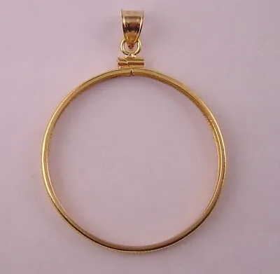 Coin Bezel Mount Sacagawea Dollar Reeded Edge 14K Gold Filled Soldered Bail New • $38.25