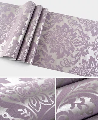 9.5m Luxury European Damask 6 Colors Embossed Textured Non-woven Wallpaper Roll • £22.79