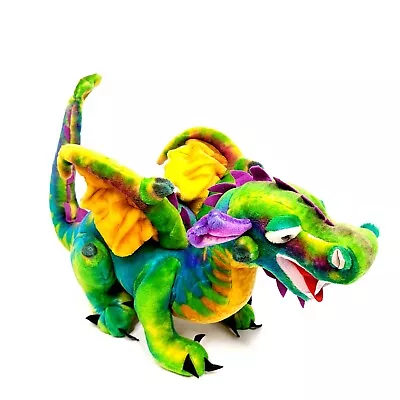 Melissa & Doug Dragon Plush Stuffed Animal Green Yellow Rainbow Wing Jumbo 39  • $49.99