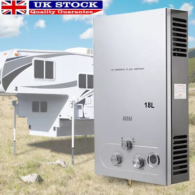 NEW 6L/18L LPG Hot Water Heater Portable Propane Gas Tankless Instant Boiler UK • £78.98