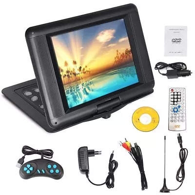 18.8  Portable DVD Player HD Swivel Screen Rechargeable Battery Remote Games NEW • $62