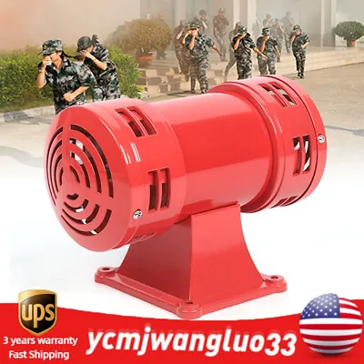 US 400W Motor Driven Air Raid Siren Horn Fire Emergency Security Alarm 140db • $66