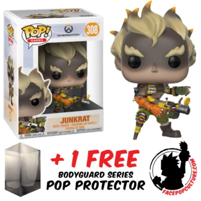 $18.85 • Buy Funko Pop Overwatch Junkrat #308 Vinyl Figure + Free Pop Protector