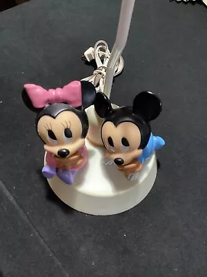 Vintage Mickey And Minnie Mouse Babies Desk Lamp/night Light W/Shade • $50