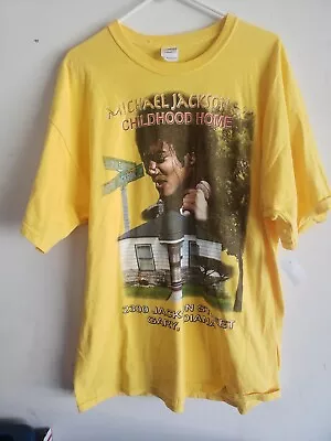 Michael Jackson Childhood Home T-Shirt Sz 2XL Yellow • $20.99