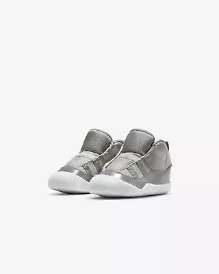 Nike Jordan 11 Baby Shoe Cot Bootie Sneaker Size UK1.5 US2C CM8 EU17 Grey/White • £49