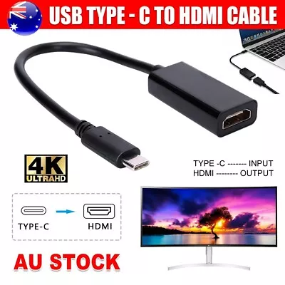 4K Type C USB C To HDMI Adapter Cable Converter For MacBook ChromeBook Samsung • $12.45