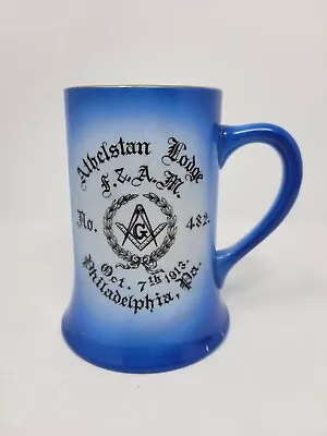 1913 Masonic Mason's Mug Cup Athelstan Lodge 482 Philadelphia PA  • $95