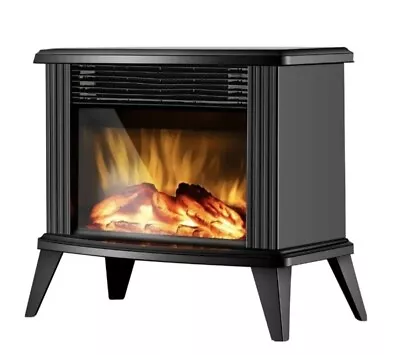 DONYER POWER Mini Electric Fireplace Tabletop Portable Heater14.8'' (Black Met • $30.95