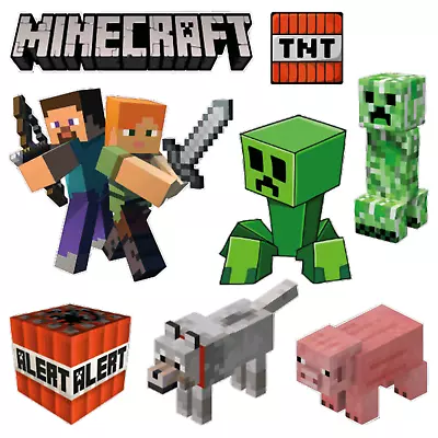 $20 • Buy Pre Cut Minecraft Edible Image/  Minecraft Cake Topper