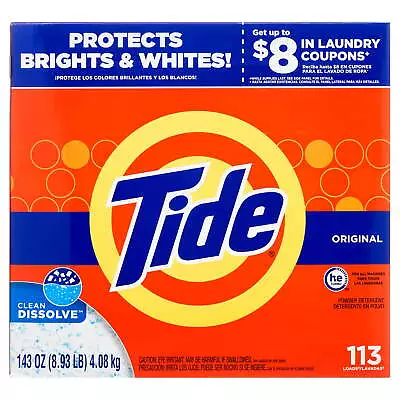 Tide Original 113 Loads Powder Laundry Detergent 143 Oz • $21.22