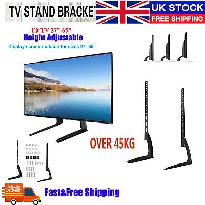 Universal Table-top TV Stand Leg Mount For 27-65  LED LCD Flat Screen TV Bracket • £13.99