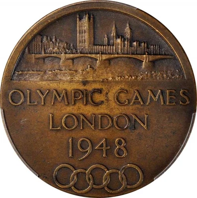 $719.99 • Buy Large Bronze Participation Medal 1948 London Olympic Games PCGS MS63 Gold Shield